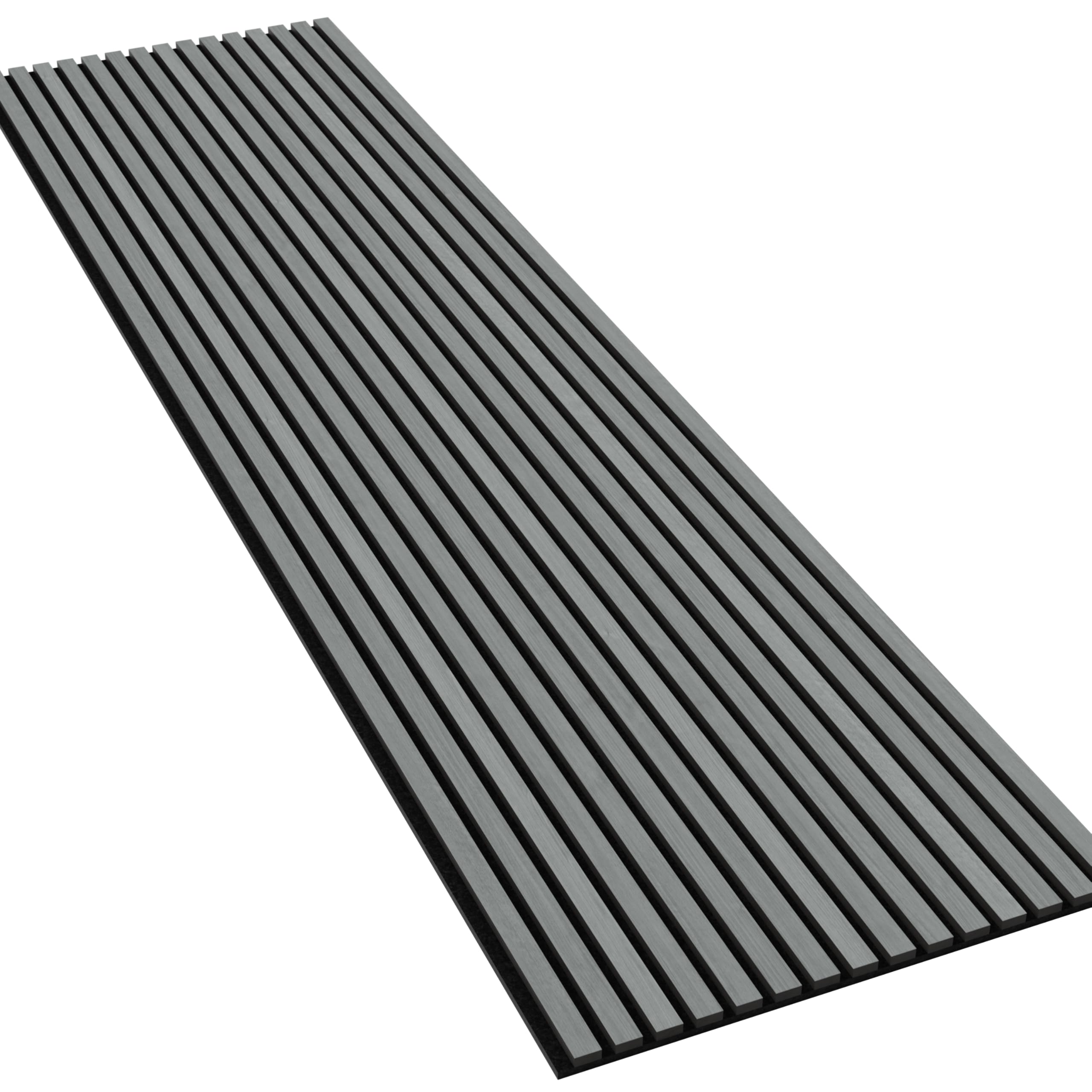 Wood Panel Co Contemporary Grey Acoustic Wood Slat Wall Panel 240Cm X 60Cm (Contemporary Grey)
