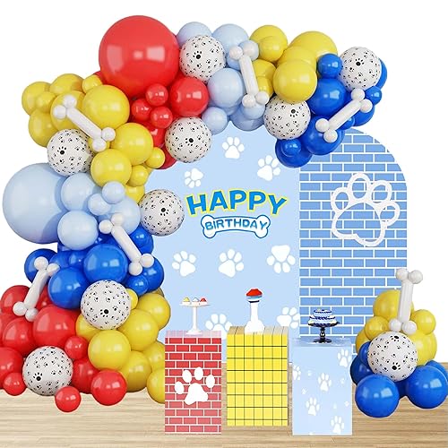 Kit Ghirlanda Arco Paw Palloncini Compleanno Dog Compleanno Decorazioni per Articoli per Feste a Tema