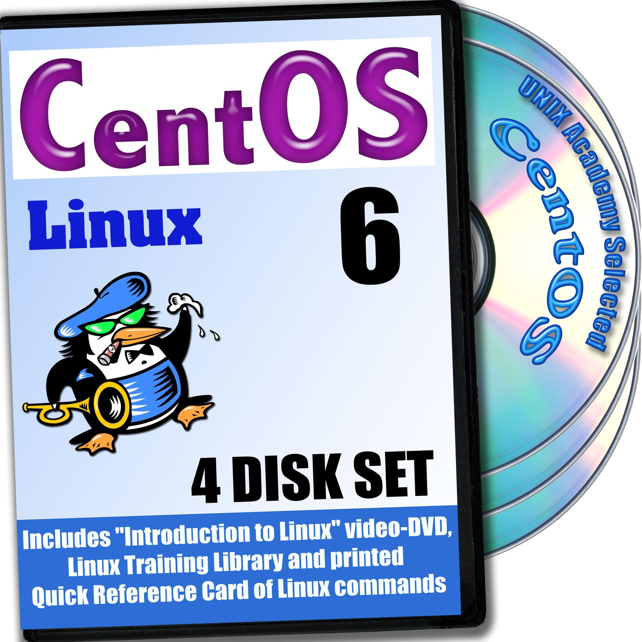 CentOS 6 Linux, 4-discs DVD Installation and Reference Set