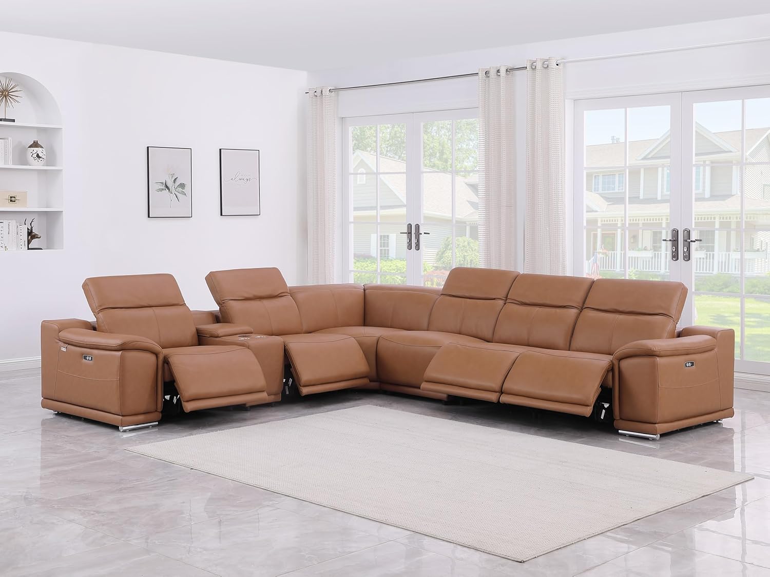 BlackJack Furniture Venice 7 Piece Top Grain Italian Leather