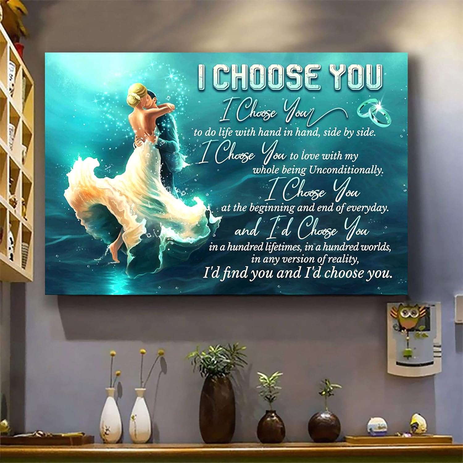 buywell Canvas Print Gift For Couple, Couple I Choose You