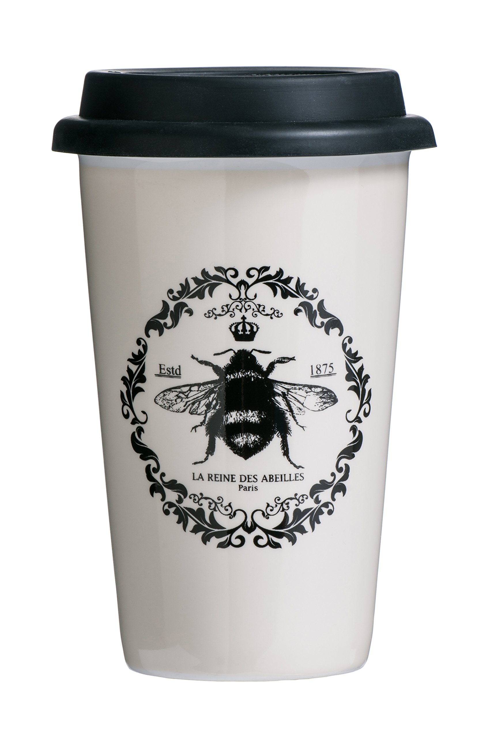 Premier Housewares Queen Bee Travel Mug, Black