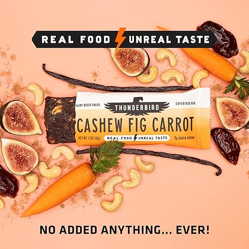 Miniatura 8 de Thunderbird - Barra energética de alimentos reales a base de plantas paleo sabor y textura caseros práctica barra de aperitivos ingredientes