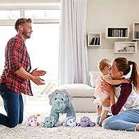 Vista 7 de EARTHSOUND Triceratops - Peluche de dinosaurio para mamá y bebé, 18 pulgadas, lindo juguete suave para mamá pequeña con bebés pequeños, regalo