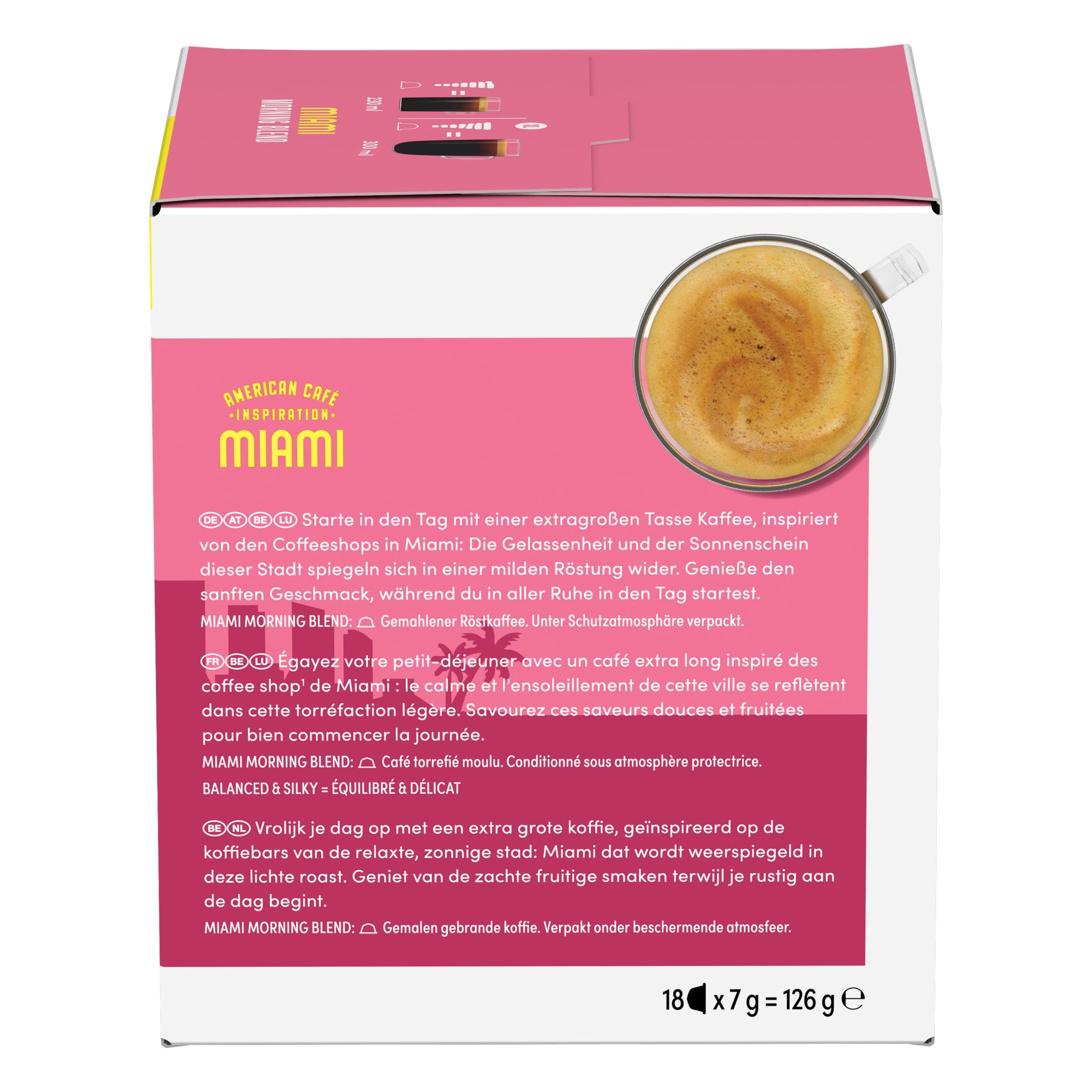 NESCAFÉ DOLCE GUSTO American Café Inspiration Miami Morning Blend kapsułki z kawą, 3 sztuki