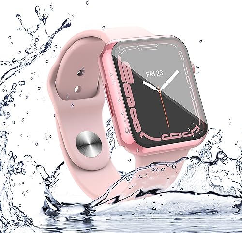 Miniatura 188 de Misxi [Paquete de 2] - Funda impermeable con botón para Apple Watch Series 6, SE, Series 5, Series 4 de 40 mm, funda protectora anticaídas de 1