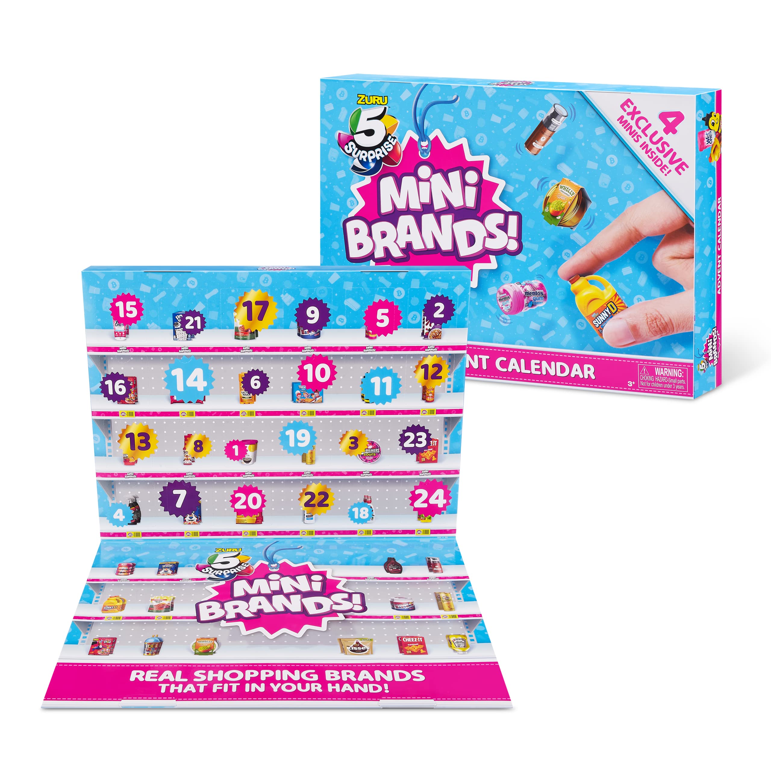 Amazon.com: 5 Surprise Mini Brands Advent Calendar by ZURU - 24 Day Advent  Calendar 2022, Includes 4 Exclusive Minis, Real Miniature Brands  Collectibles : Home & Kitchen