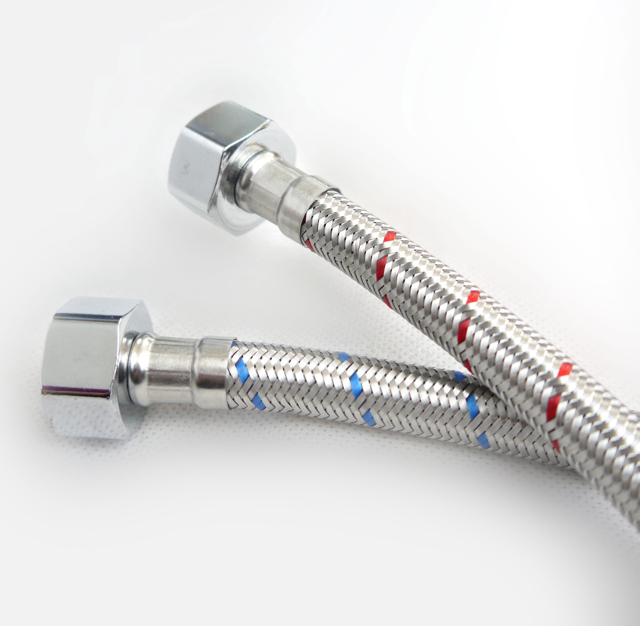 Xcel Home™ 2 Pipes (Pair) x 12mm (M12) x1/2 BSP (300mm), Silver - Image 4