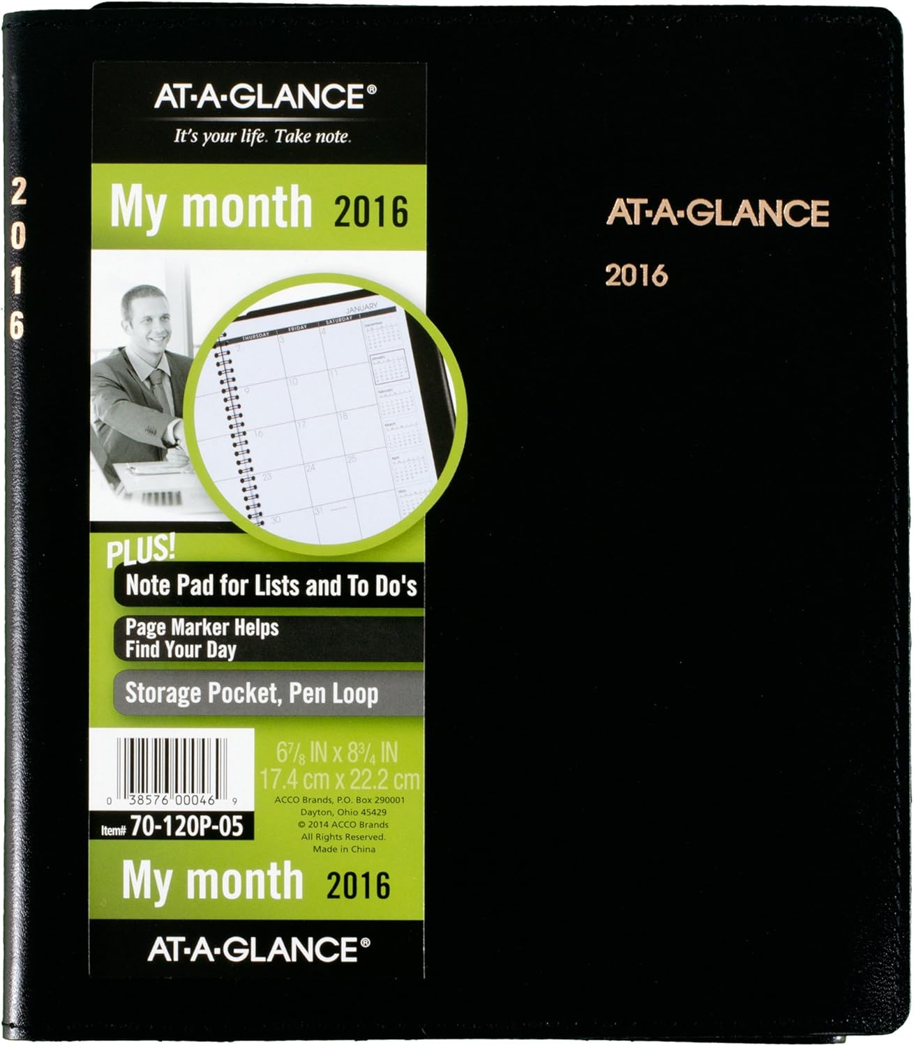 ATAGLANCE Monthly Planner 2016, Plus Writing Pad, 67/8