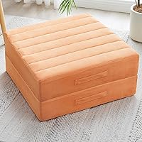 Vista 40 de 2 Piezas Almohadas de Espuma de Alta Densidad para Piso - Almohadas Grandes Mejoradas para Asientos de Adultos - Cojín de Piso para Exteriores