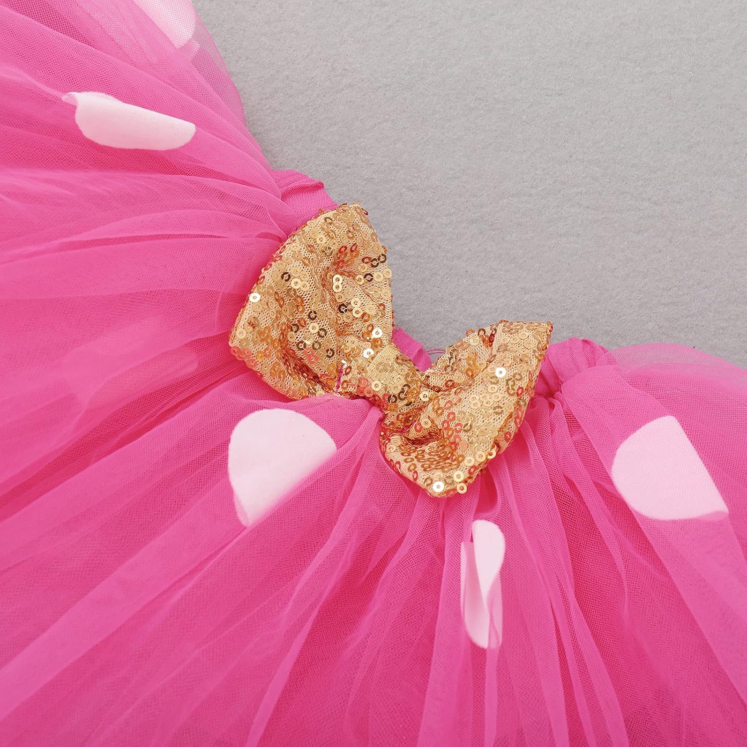 IDOPIP 3rd Birthday Girl Outfit Baby Shirt Polka Dots Tutu Skirt Ear Headband for 3 Year Old Princess Cake Smash Photo Prop - Image 4