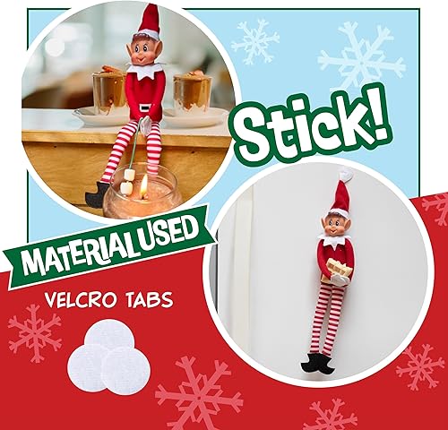 Miniatura 7 de Elf Upgrade Kit completo de bricolaje - Pose, cuelga, dobla tu elfo de Navidad - Todo lo que necesitas para hacer que tu muñeca de estante sea