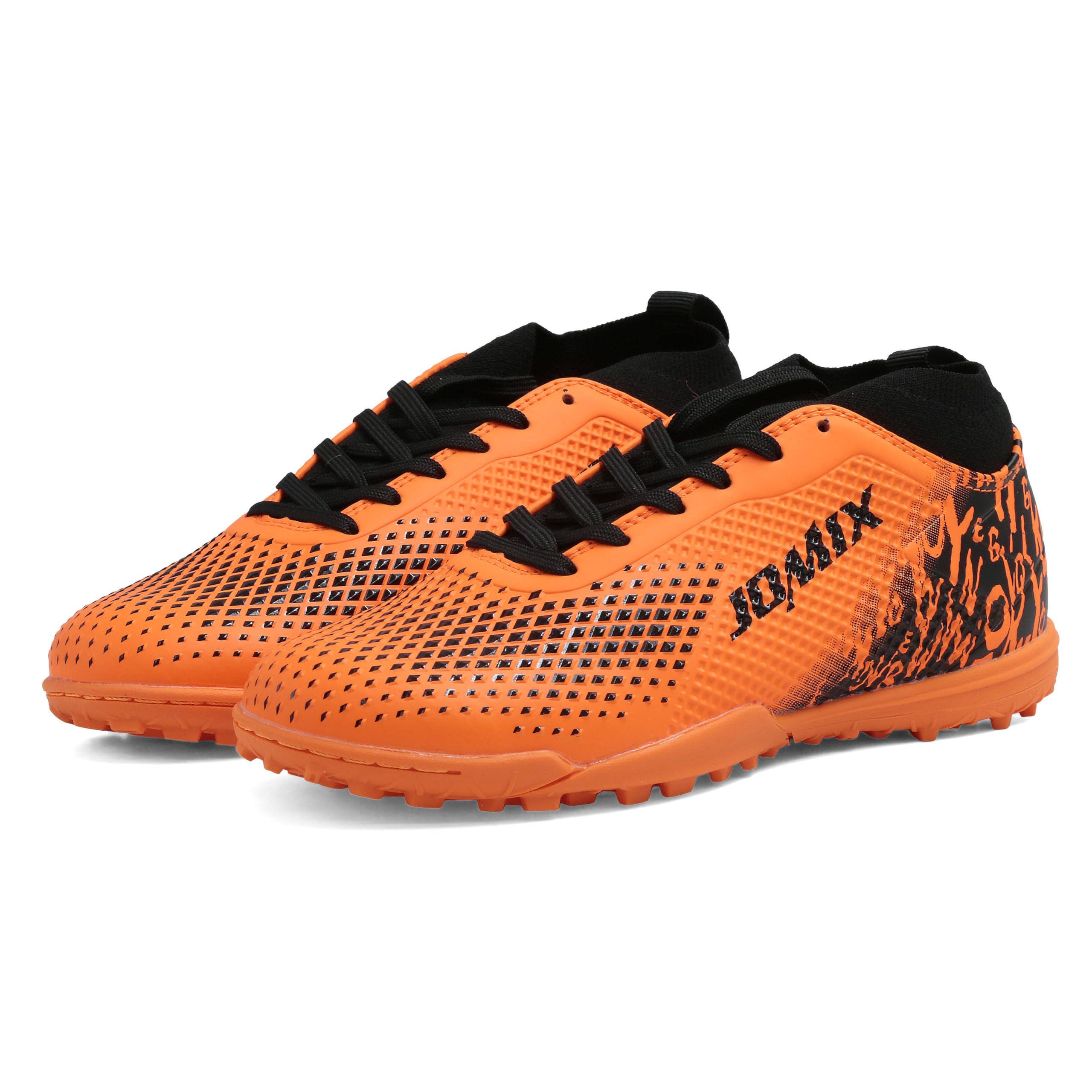 JOMIX Scarpe da Calcetto Calcio Unisex Bambini Ragazzi Adolescenti – Multitacchetti TF per Campi Sintetici ed Erba Artificiale – Leggere Resistenti Antiscivolo KOS250435 Arancione, 34