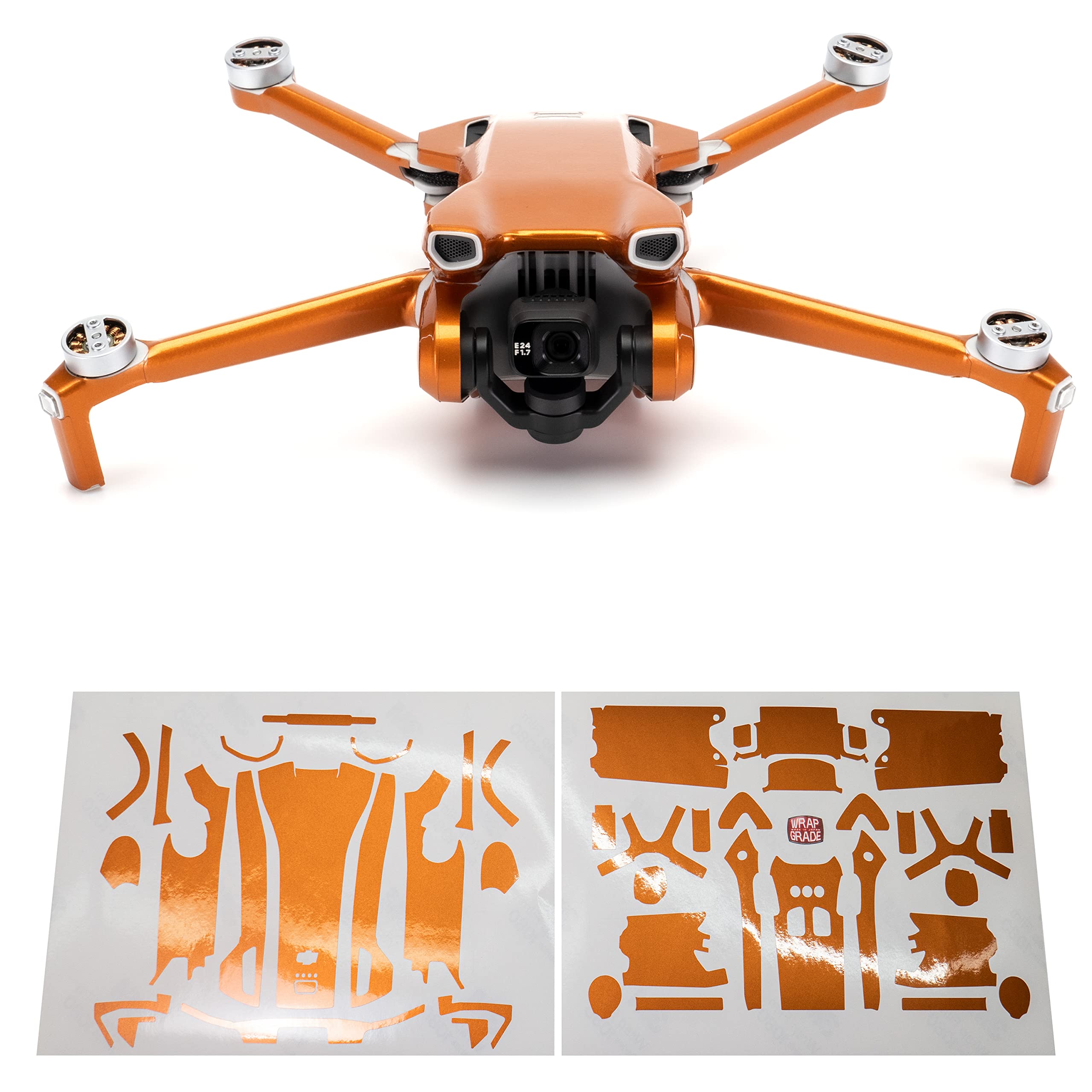 WRAPGRADE Skin Stickers compatible with DJI Mini 3 | Main Unit (BUTTERFLY COPPER)
