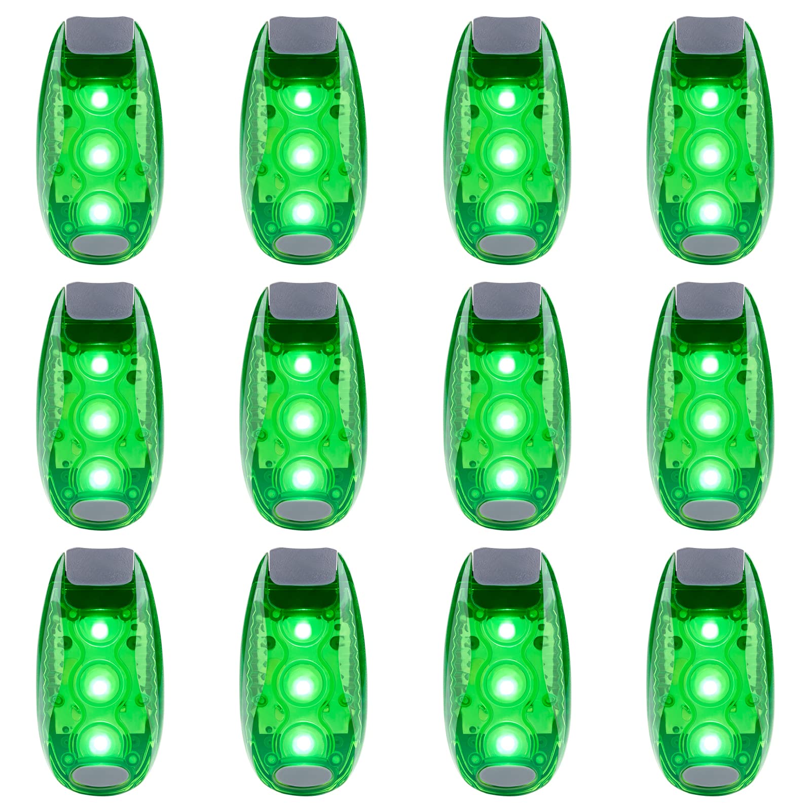 12 Pack Led Safety Light, Safety Light, High Visibility Strobe Running Lights Used for Bicycle, Walking Etc. Clip-On Running Lights Clip to Clothes Strap to Wrist, Bike Or Anywhere