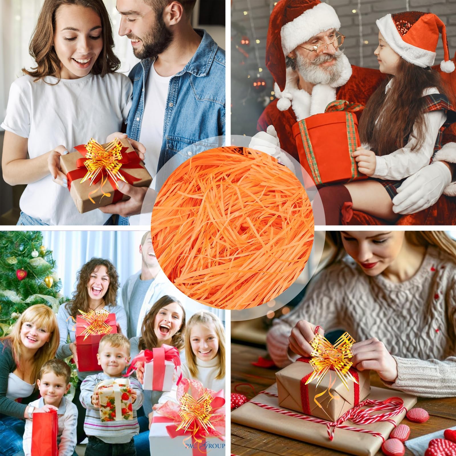 TXXATX 550g Orange Shredded Tissue Paper for Gift Boxes Hamper Filling - Image 4