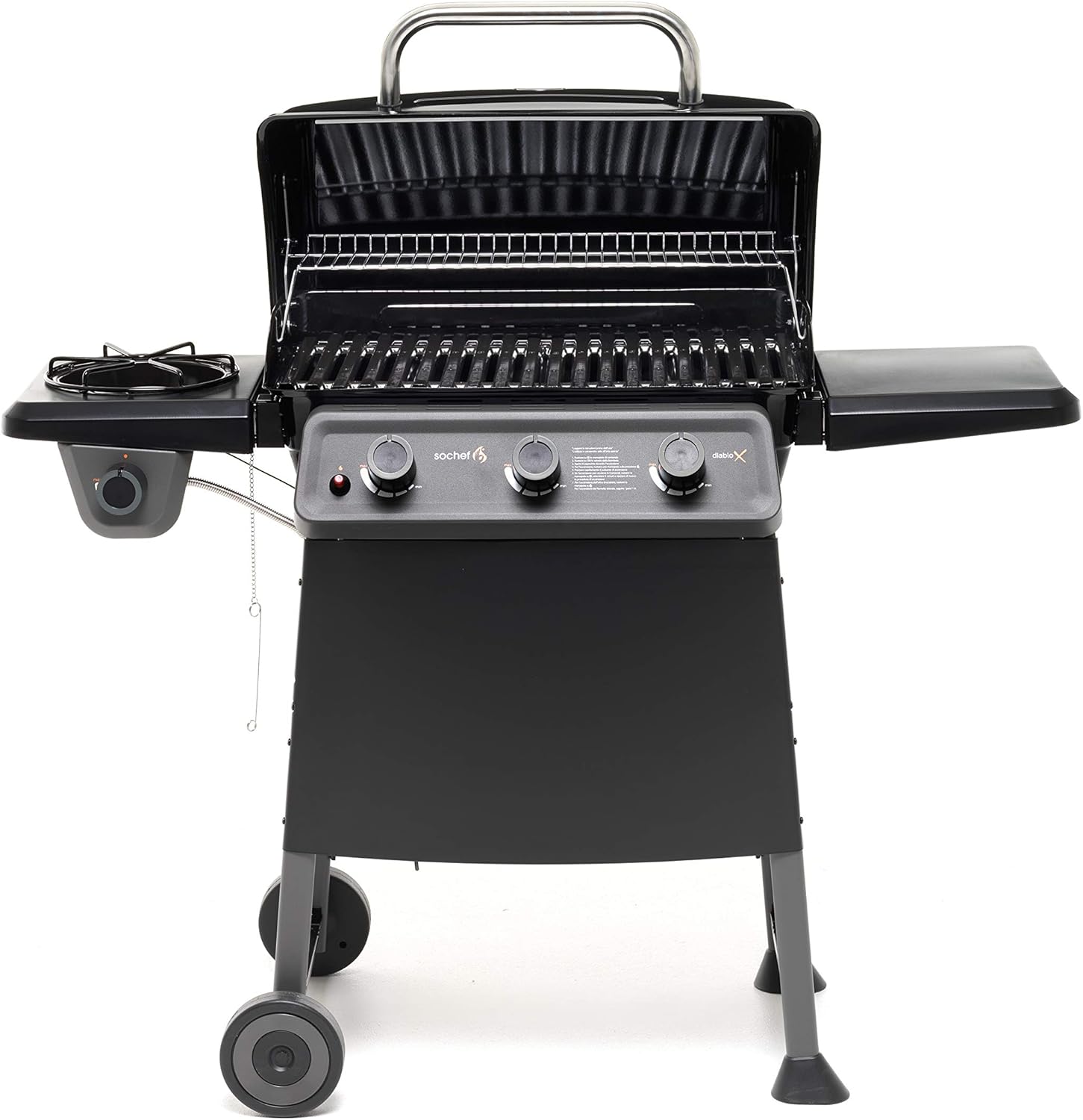 Sochef G32013 DiabloX Barbecue, Metodo di Cottura a Diffusione, Acciaio Verniciato, Nero/Grigio Sochef G32013 DiabloX Barbecue, Metodo di Cottura a Diffusione, Acciaio Verniciato, Nero/Grigio