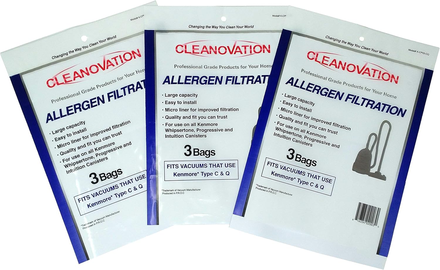 CLEANOVATION Kenmore Canister Type C & Q 5055,50557, 50558 Vacuum