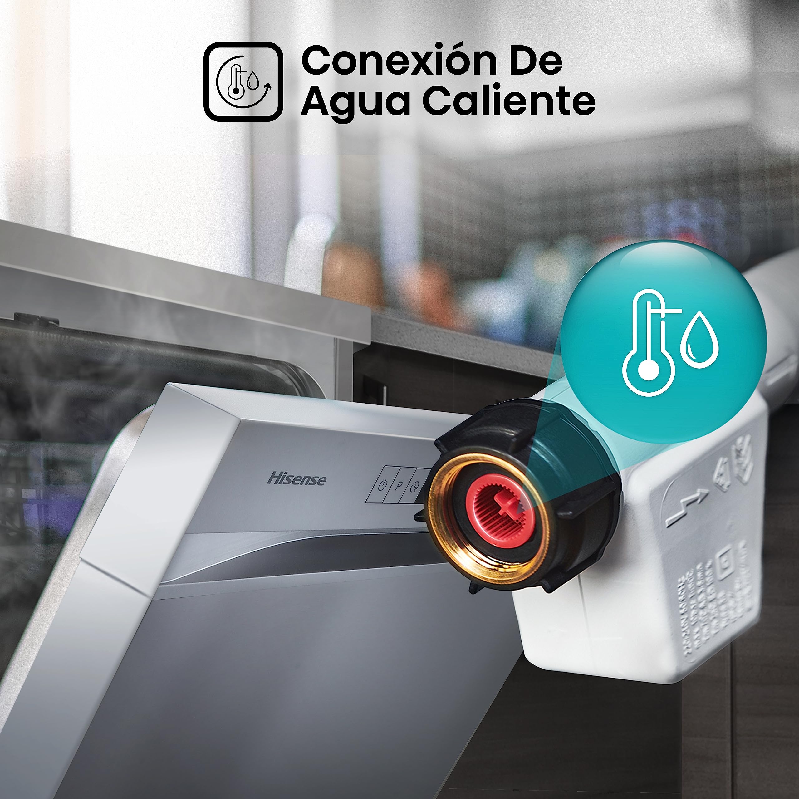 Hisense HS622E10X - Lavavajillas, Capacidad para 13 servicios, 60 cm, Programa ECO, Silencioso, 2, Filtro autolimpiable, Contador digital, Libre instalación, Inox — view 9
