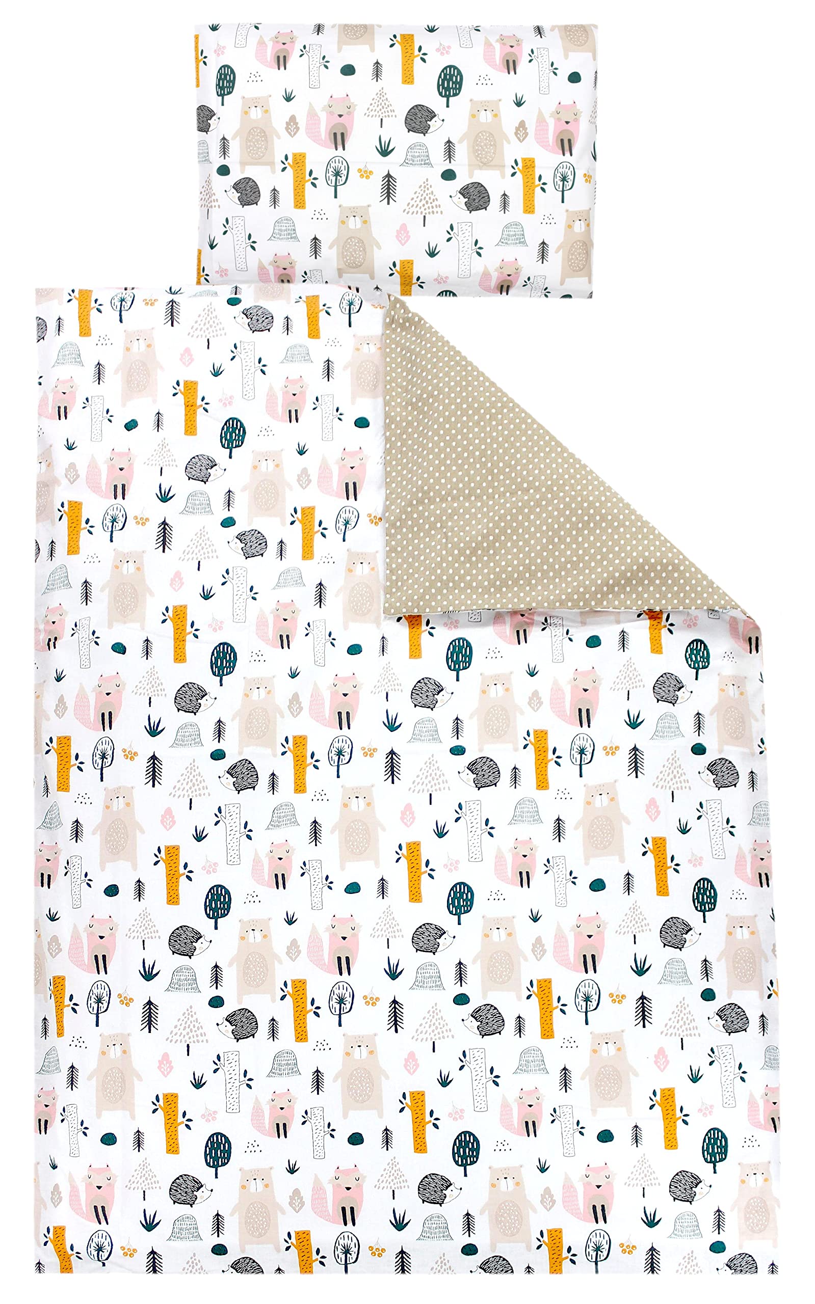TupTam Juego de Ropa de Cama para Niños, de 2 Piezas., Zorros en el avión/Verde, 120x90 cm — view 34