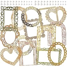 Mayplous Vintage Lace Cutouts 6 Pack Paper Frame Die Cut Border Patterned Lace Doilies for Scrapbooking, Planner, Card Making Dream