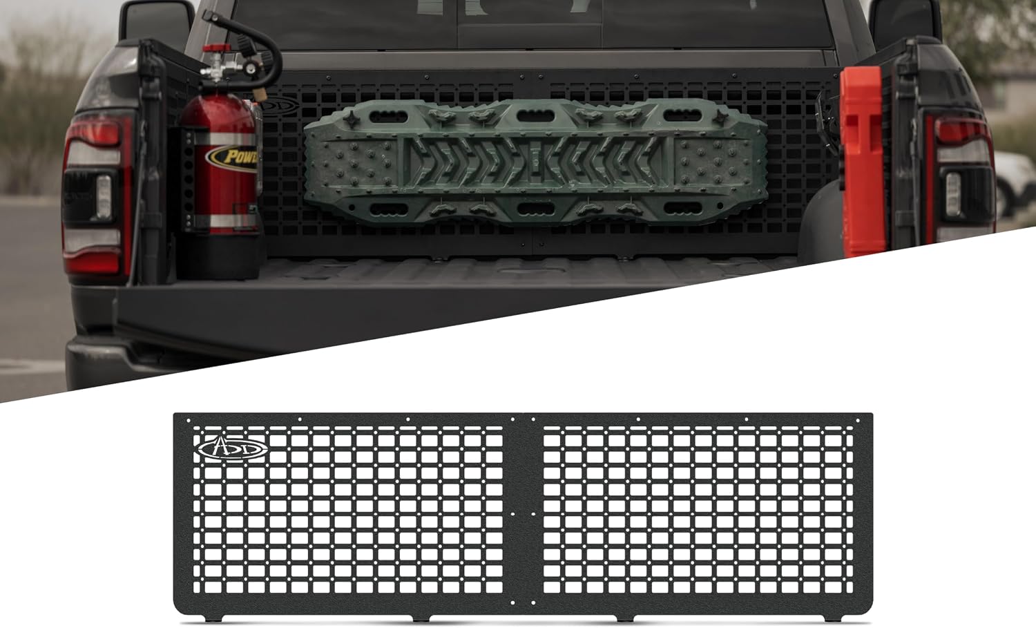 ADD Offroad Bed Cab Molle Panels for 2019-2024 Ram HD 2500/3500 | Mounts Tools, Recovery Gear, & Off-Road Supplies | Rigid Fitment | Hammer Black Powder Coat | Steel Construction | Made in the USA