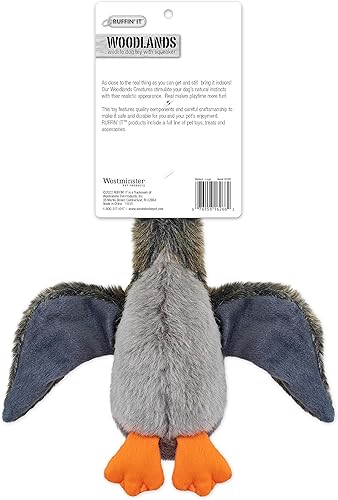 Vista 5 de RUFFIN' IT Rhode Island Textile Woodlands Chipmunk - Juguete de peluche para perro con cuerda para masticar, Mutli, 8.5 pulgadas (paquete de 1)