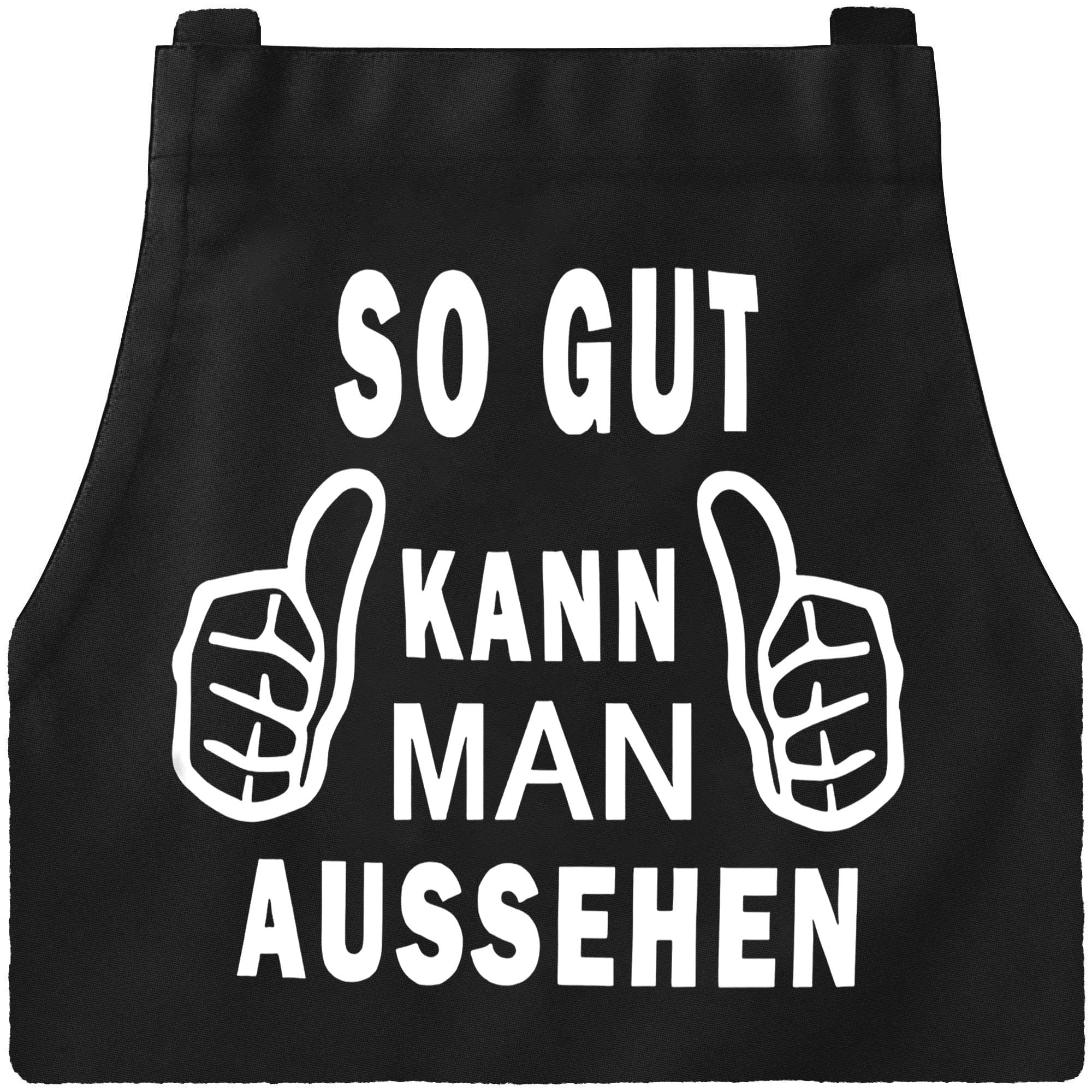 DXDXDXD Lustige Grillschürze für Männer mit 4 Taschen - Praktische Kochschürze & witziges Geschenk zum Grillen Schürze | SO GUT KANN MAN AUSSEHEN