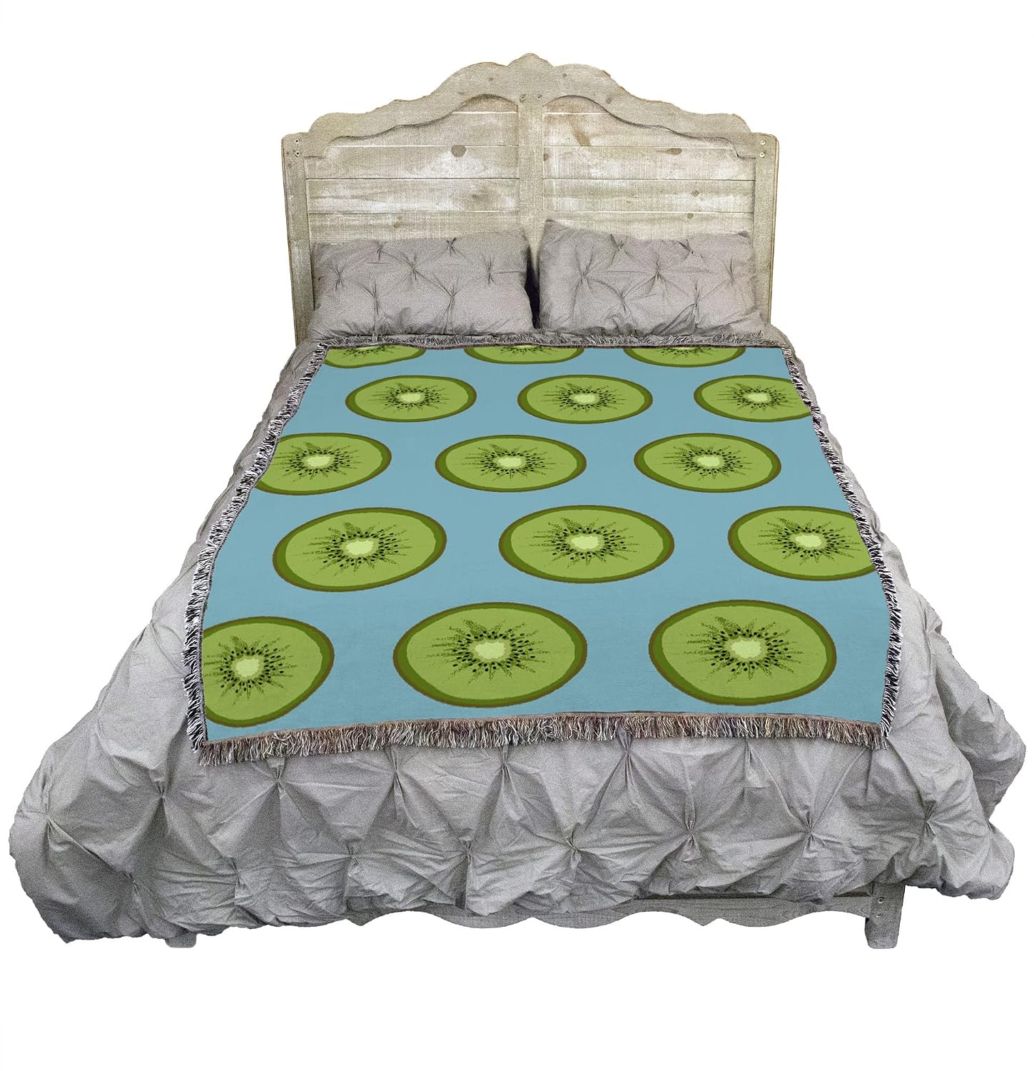 Pure Country Weavers Kiwi Blanket - Garden Floral Gift Tapestry Throw Woven from Cotton - Made in The USA (72x54)