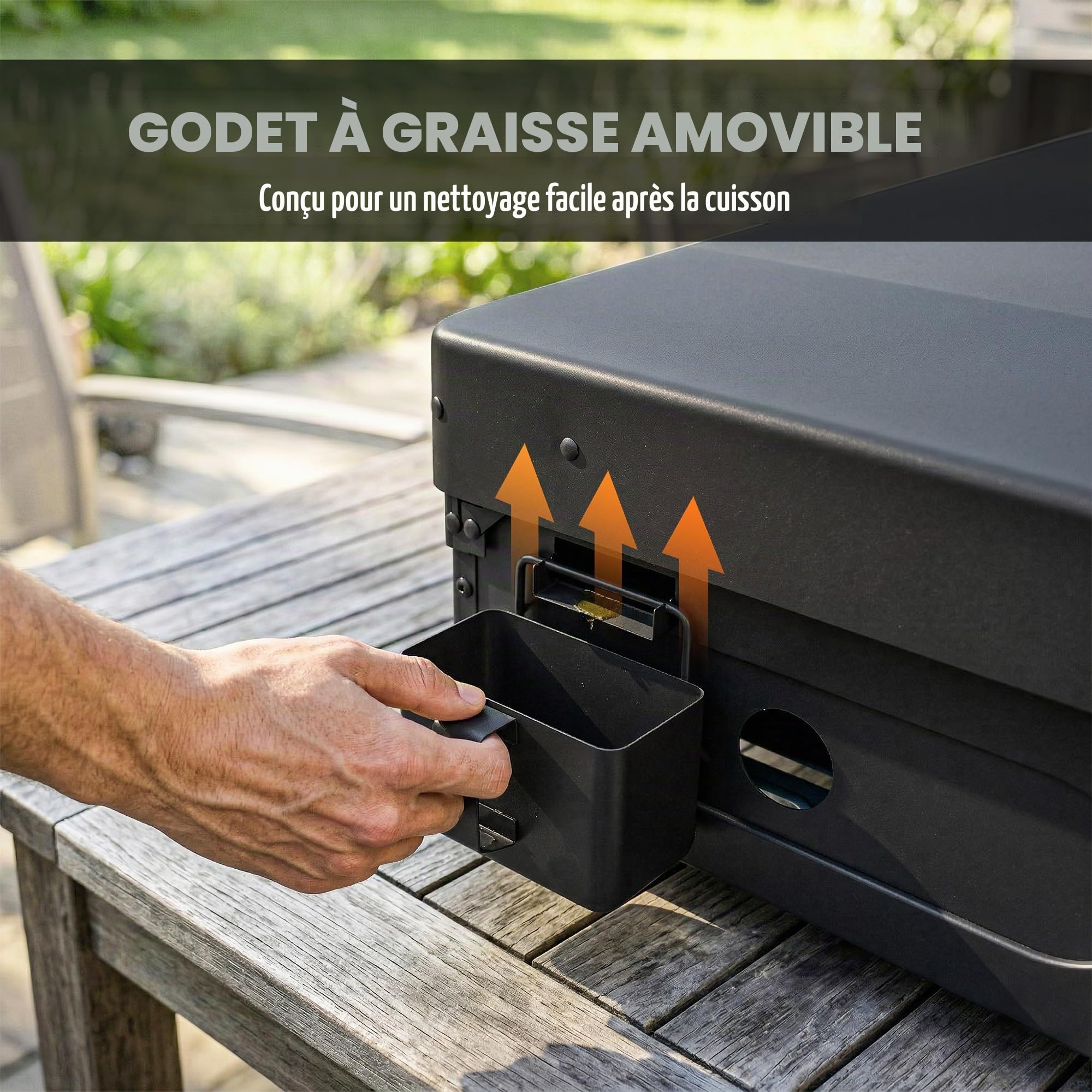 Outsunny Plancha à gaz portable de 3,5 kW - Barbecue à gaz de table avec réservoir de graisse - Pour camping, pique-nique, terrasse - Noir