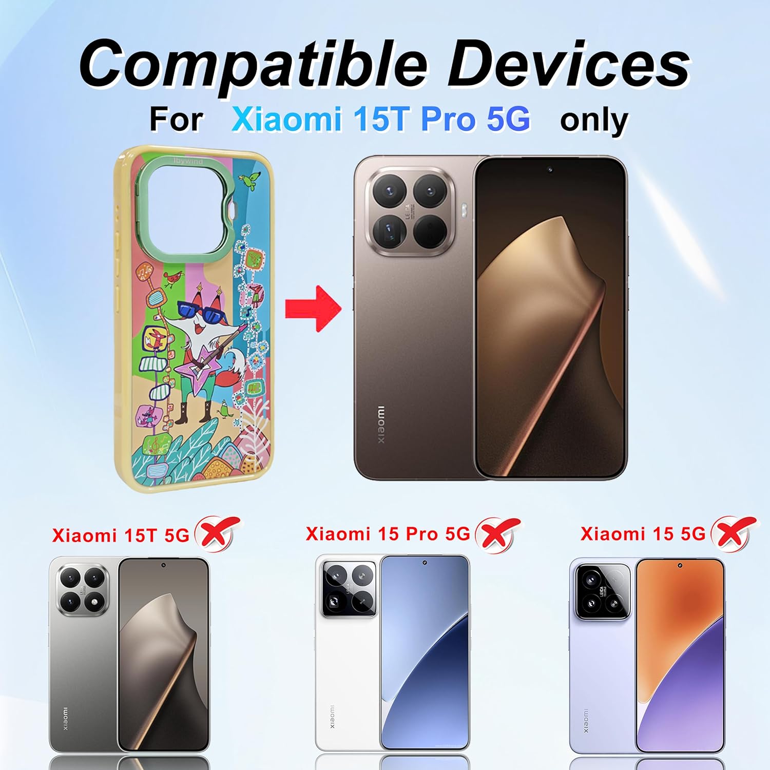 Ibywind for Xiaomi 15T Pro 5G Case, Anti-Yellowing, Metal Lens Protection, Shockproof, Scratch-Resistant, Precise Cutouts, 1-Pack Unique Patented Design Phone Case - Strum