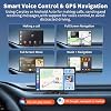 Pantalla Wireless Carplay 11.3" para auto con cámara frontal 4K y cámara de reversa 1080P, estéreo para auto con Carplay y Android Auto, navegación GPS, Bluetooth, Mirror Link, control por voz, AUX, FM, Siri 5
