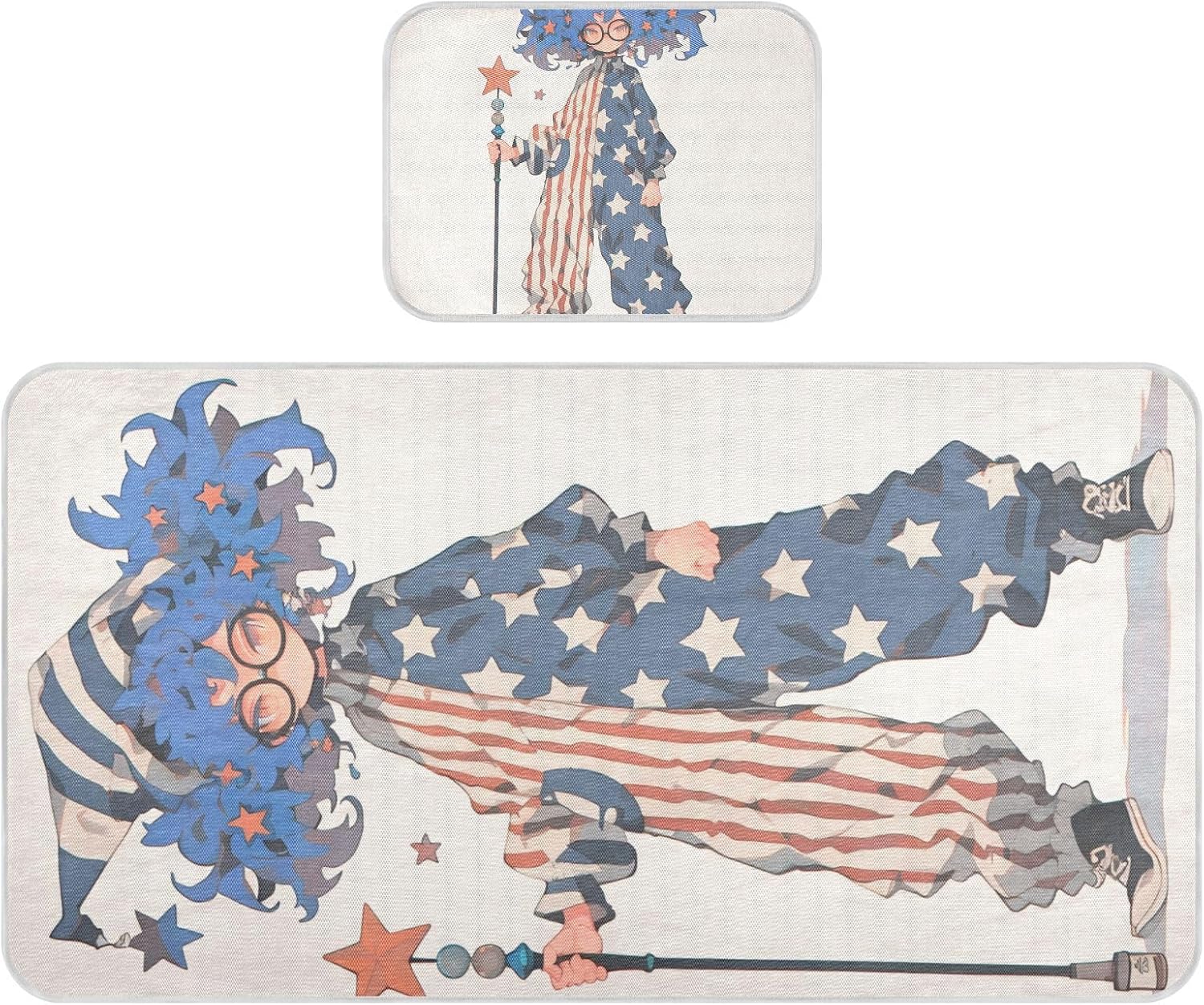 4th of July Independence Day Anime Girl Cooling Baby Crib Mattress 28" x 52" Ultra Soft Pads for Bed for Kids, Adult
