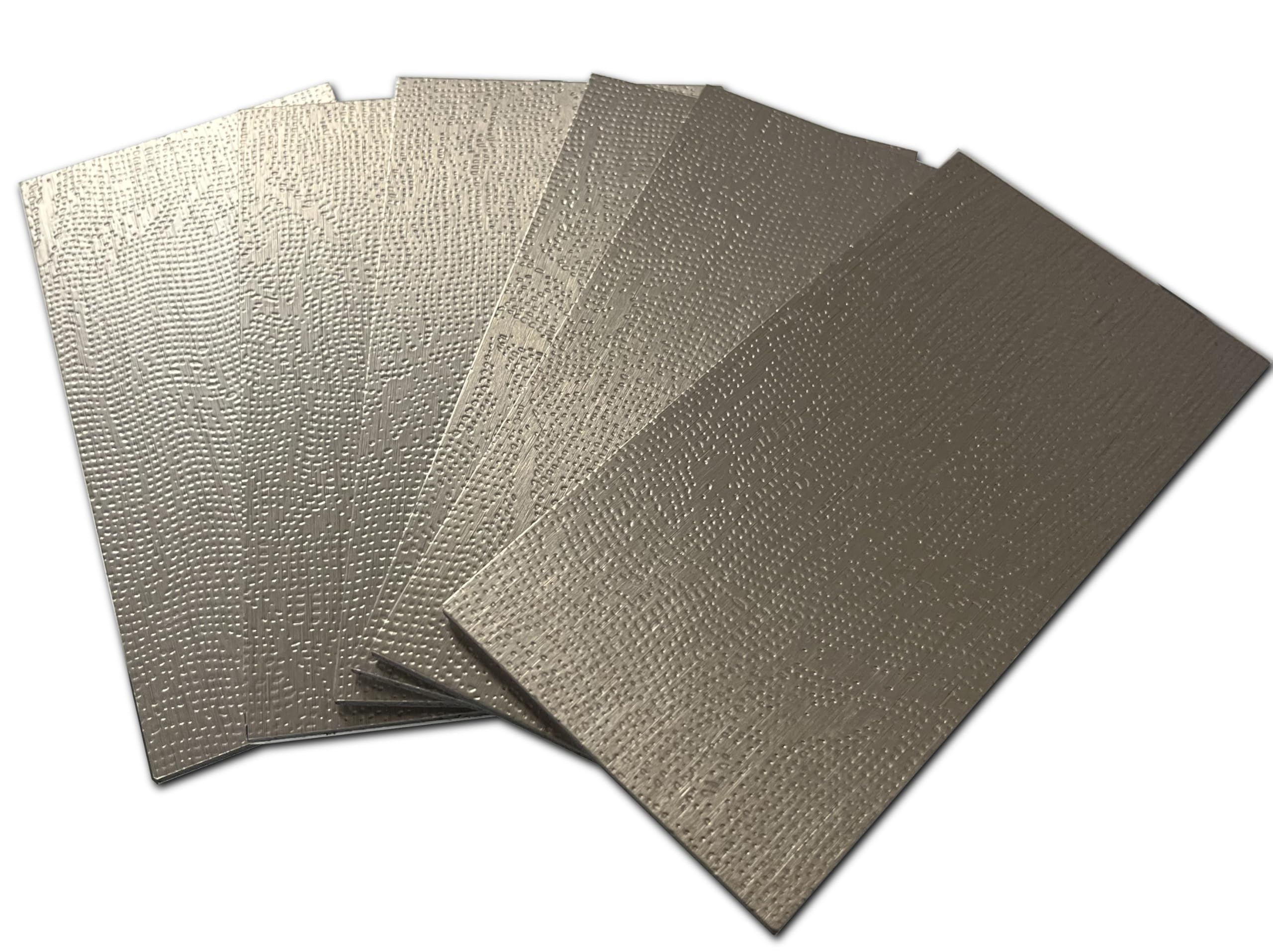 XUANINY 32-Piece Peel and Stick Metal Backsplash Tiles, Self Adhesive Aluminum Mosaic 3D Wall Sticker for Kitchen Subway(3"x6") (Rectangle) (Light