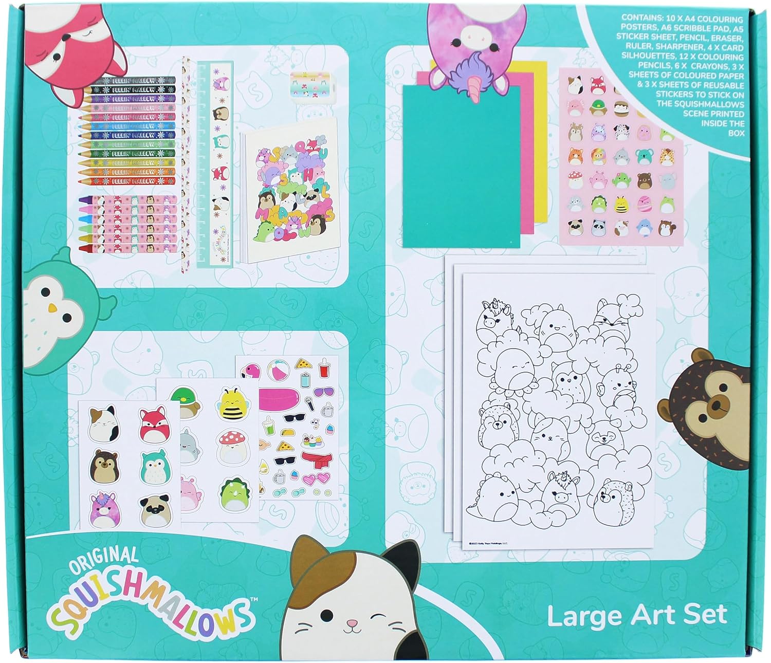 Blueprint Collections Squishmallows Large Art Set | Mega Colouring ...