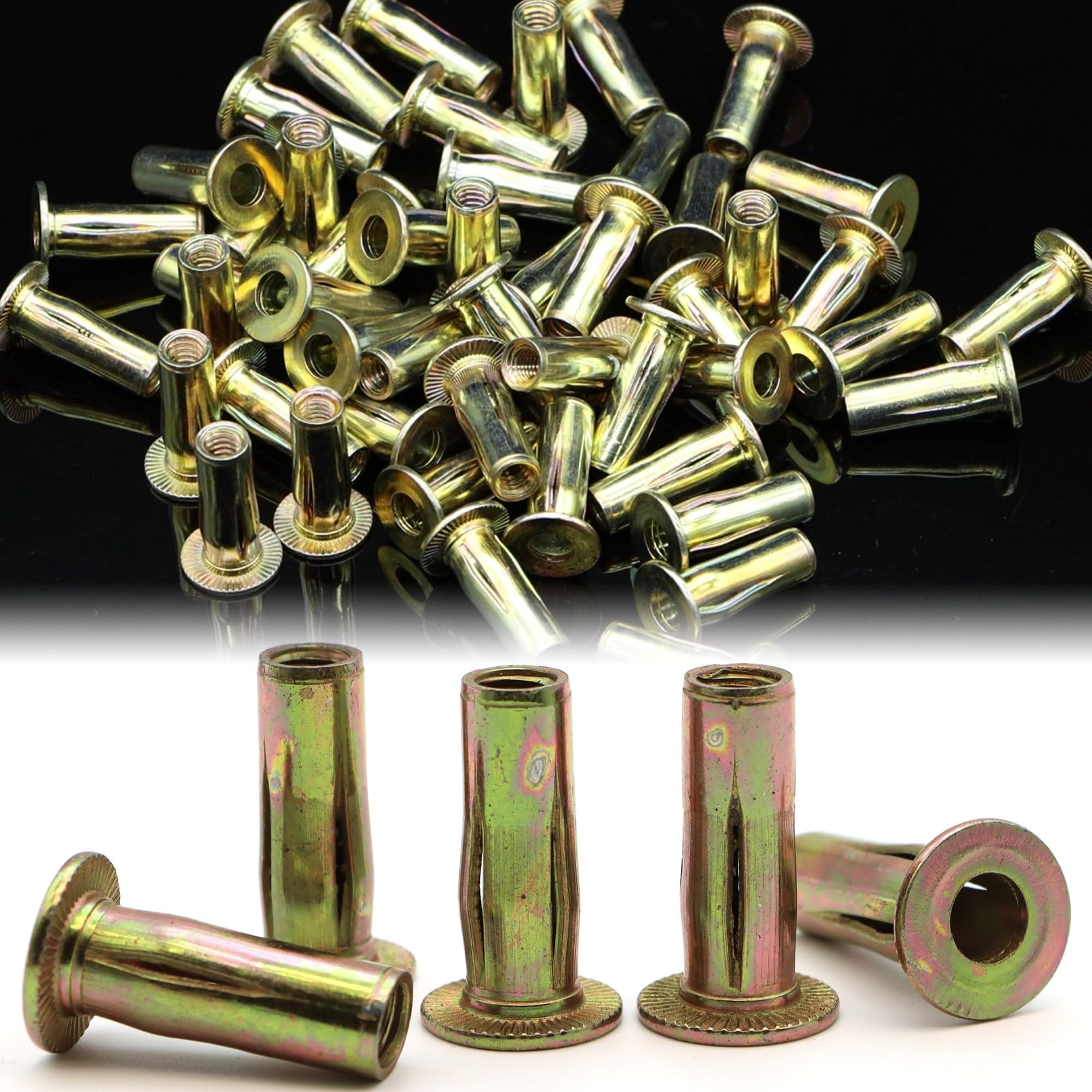 Amazon.com: Terixe 100 Pack 1/4-20 Multi-Grip Rivet Nuts - Zinc