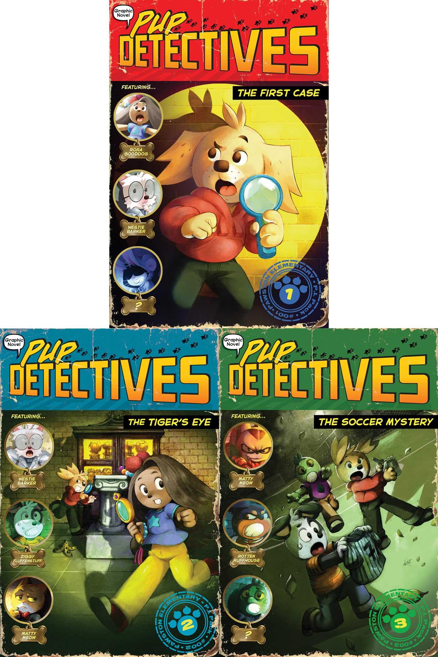 Pup Detectives The Graphic Novel Collected Set: The First Case; The Tiger's Eye;