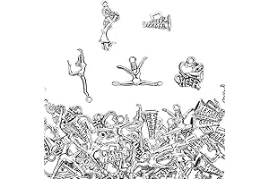 70Pcs Cheerleader Charms Pendants for Bracelets, Cheer and School Sports Spirit Antique Silver Jewelry Findings