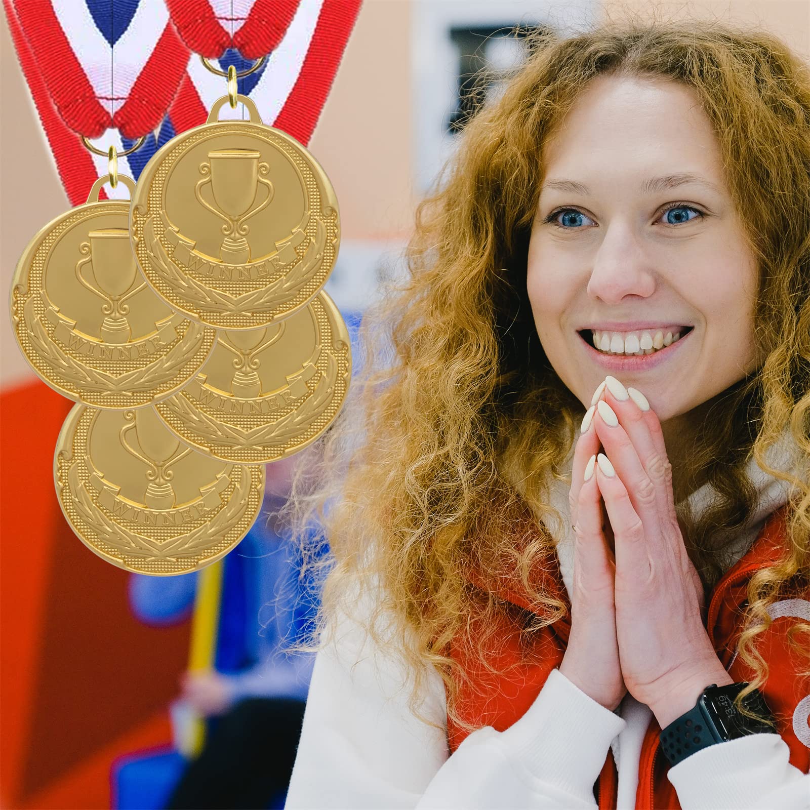 Médaille Olympique Enfant - 12 Pièces Médailles Or Argent Bronze - Prix d'or, Trophée Sportif pour Anniversaire, Fête, Jeux - Jouet Récompense Enfant