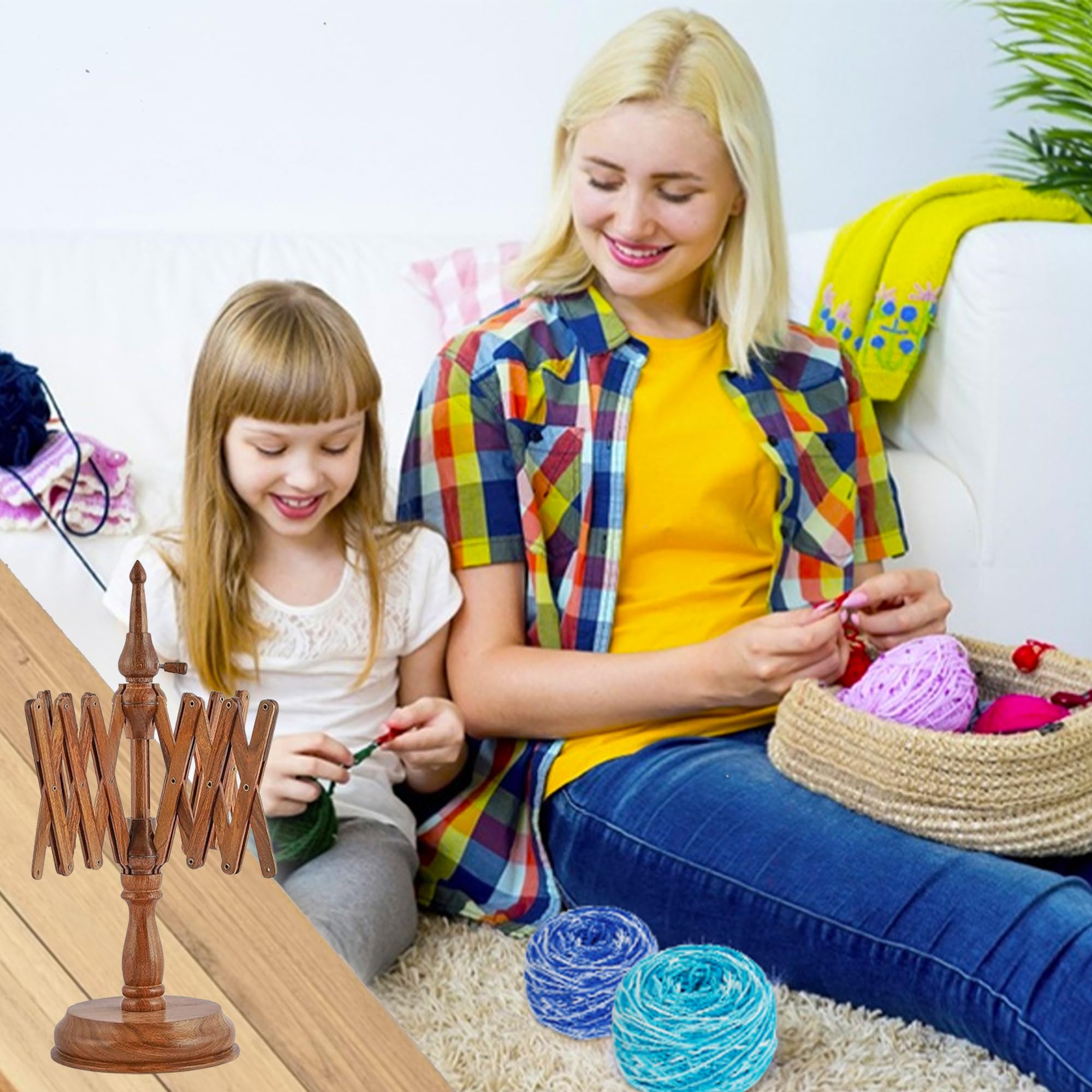 Avvolgitore manuale per gomitoli di filato | Supporto per swift, filo, lana e filo | Accessori per maglieria e uncinetto Galaxy Indiacraft