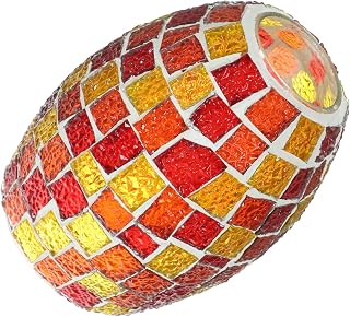 DIYEAH pantalla de la vendimia interior sombra de lámpara tonos de lámpara pantalla de luz de mosaico color pantallas de lámparas de vidrio Reemplazo de sombra de vidrio