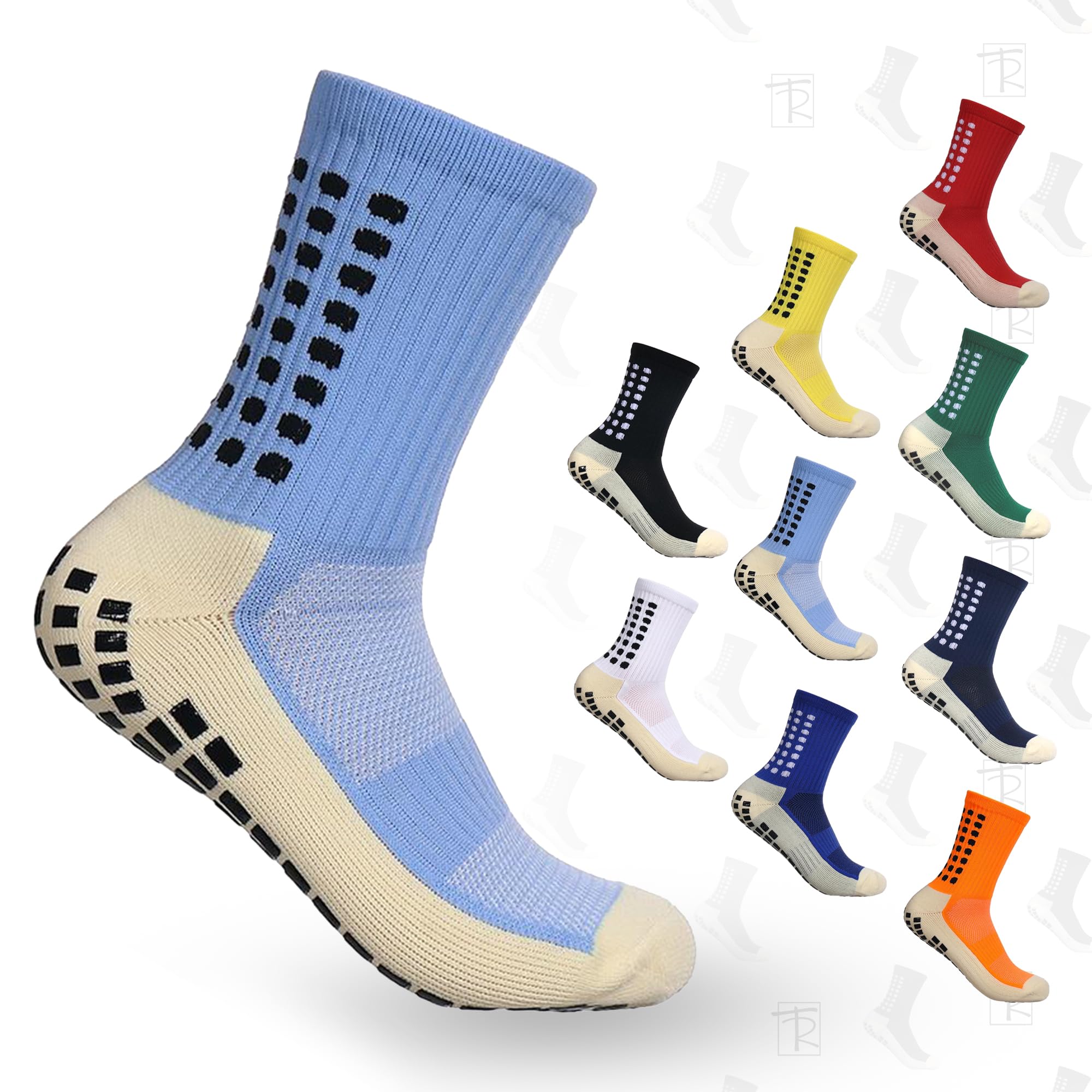 Calcetines antideslizantes, Transpirables, Resistentes al desgaste, Calcetines Deportivos Hombres/Mujer para Fútbol/Baloncesto/Correr
