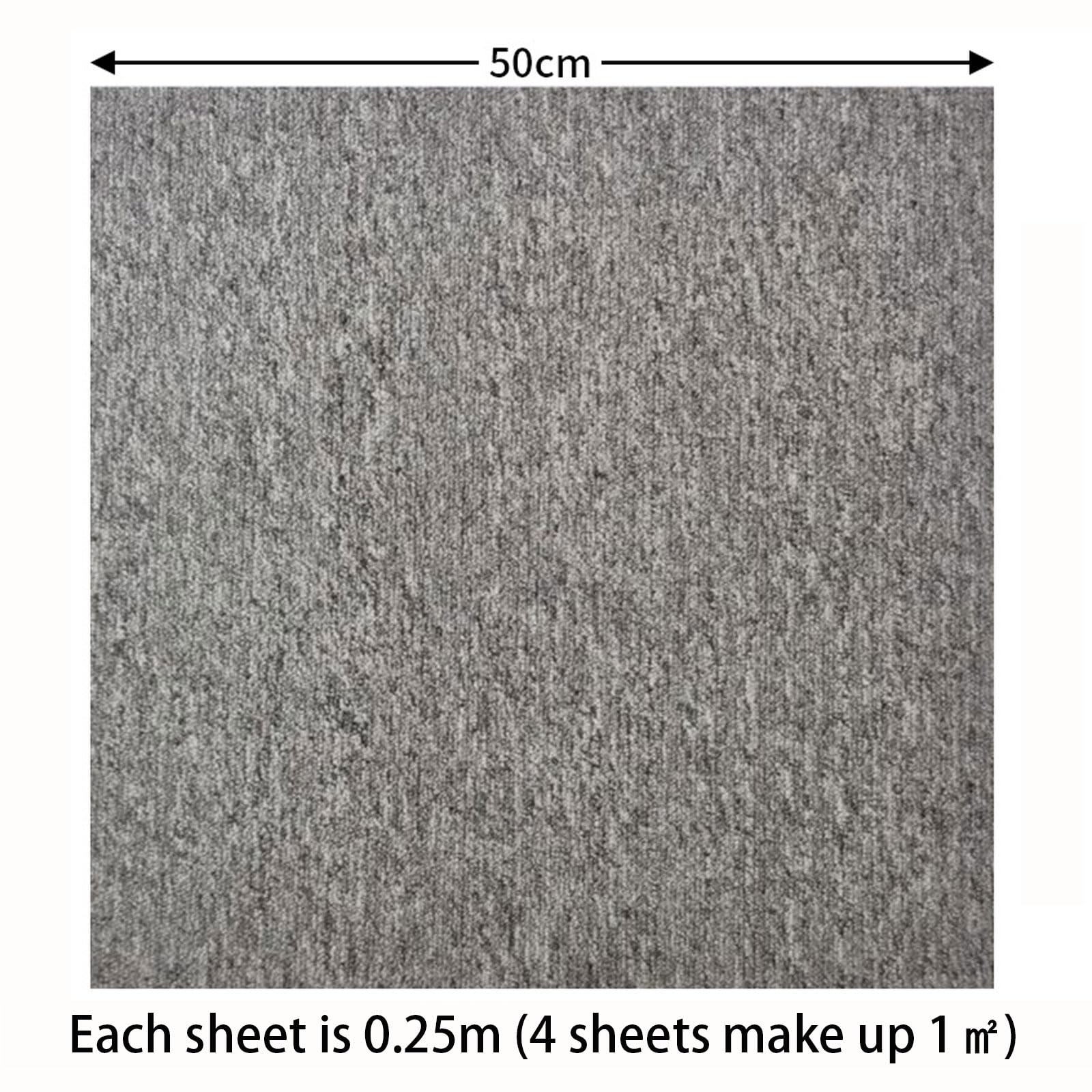 50 * 50cmTeppich Bodenbelag,Teppichfliesen Selbstklebend,Selbstliegend,Einfach Zuschneidbar,Bitumen Rücken,rückstandsfrei entfernbar,für Wohnung,Büro,Gewerbe-5Stück