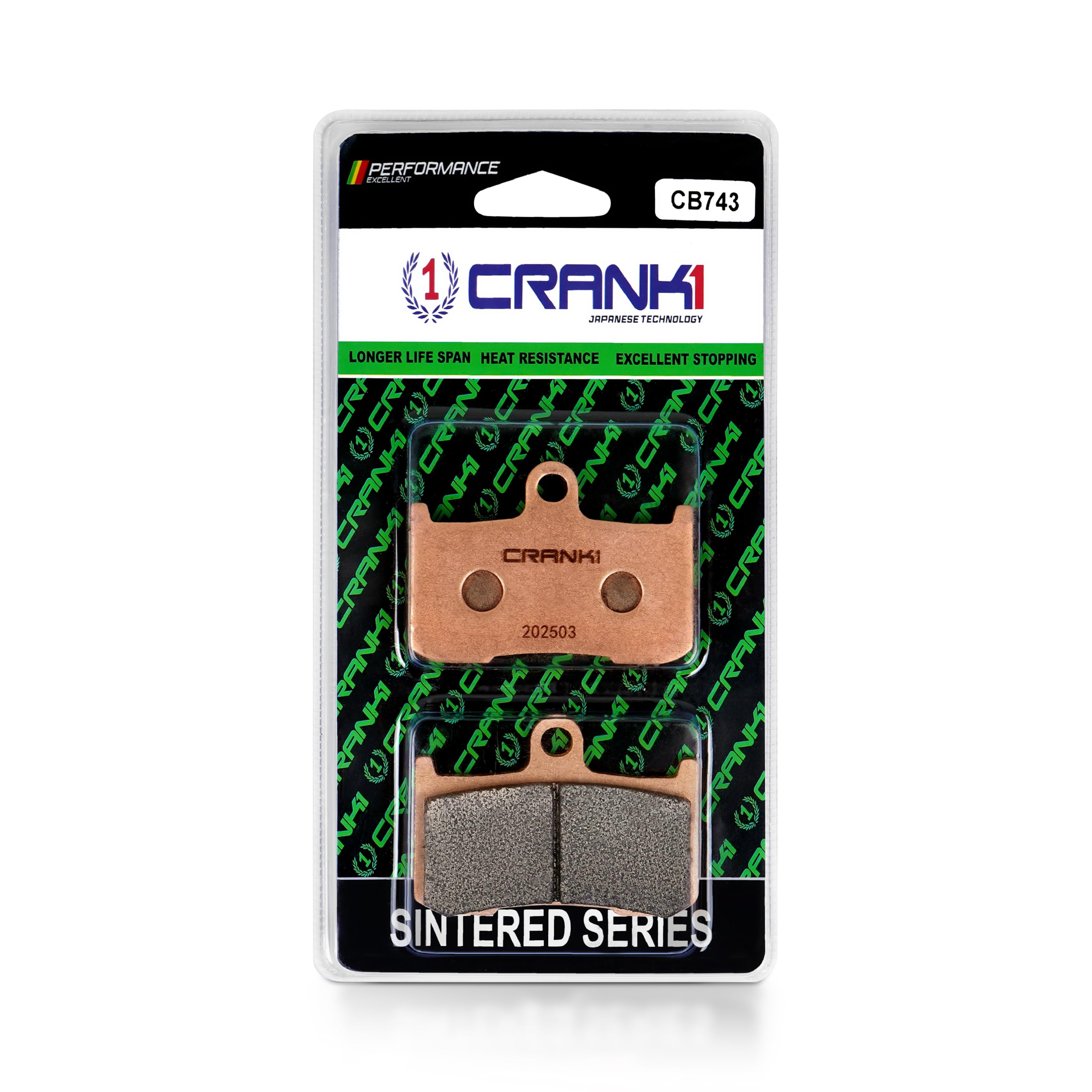 CRANK ONE Sintered Brake Pads Compatible For Kawasaki Z800 (2013