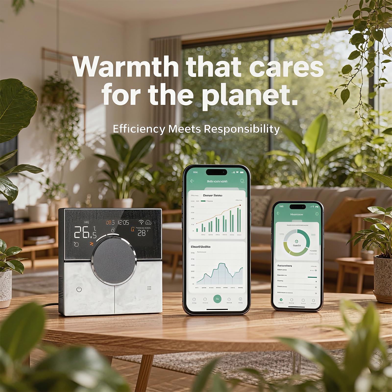 Inteligentny termostat WiFi z pokrętłem, programowalny elektryczny termostat grzewczy, kompatybilny z Alexa i Google Home, 16 A, 95-240 V