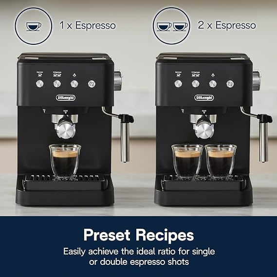 DeLonghi Classic Matte Black Espresso Machine