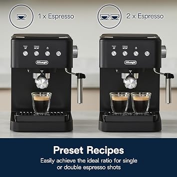 DeLonghi Classic Matte Black Espresso Machine