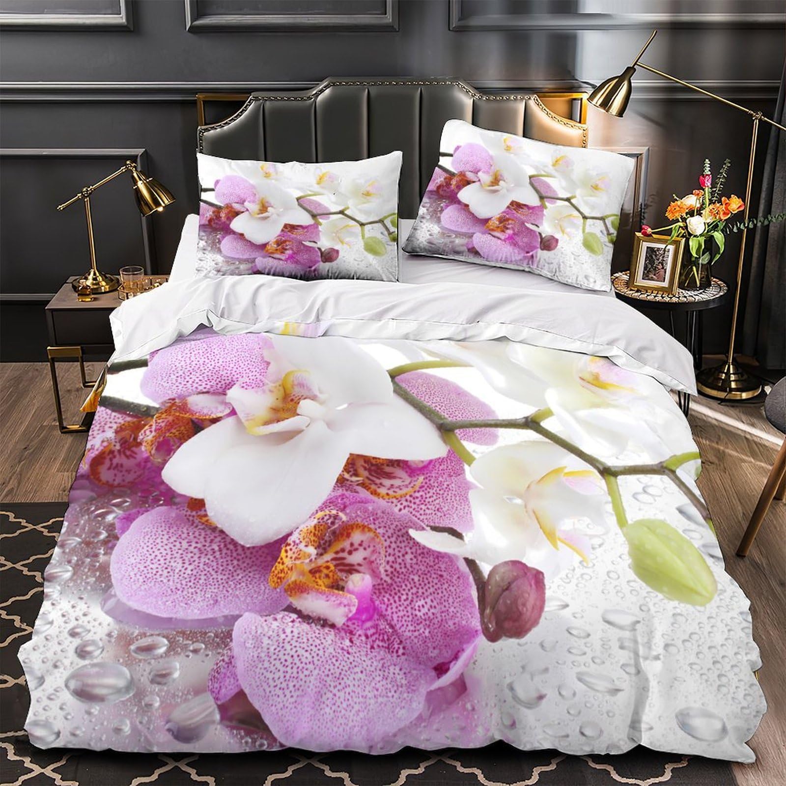 Parure de lit 3D effet microfibre haut de gamme et confort ultra doux 260x220