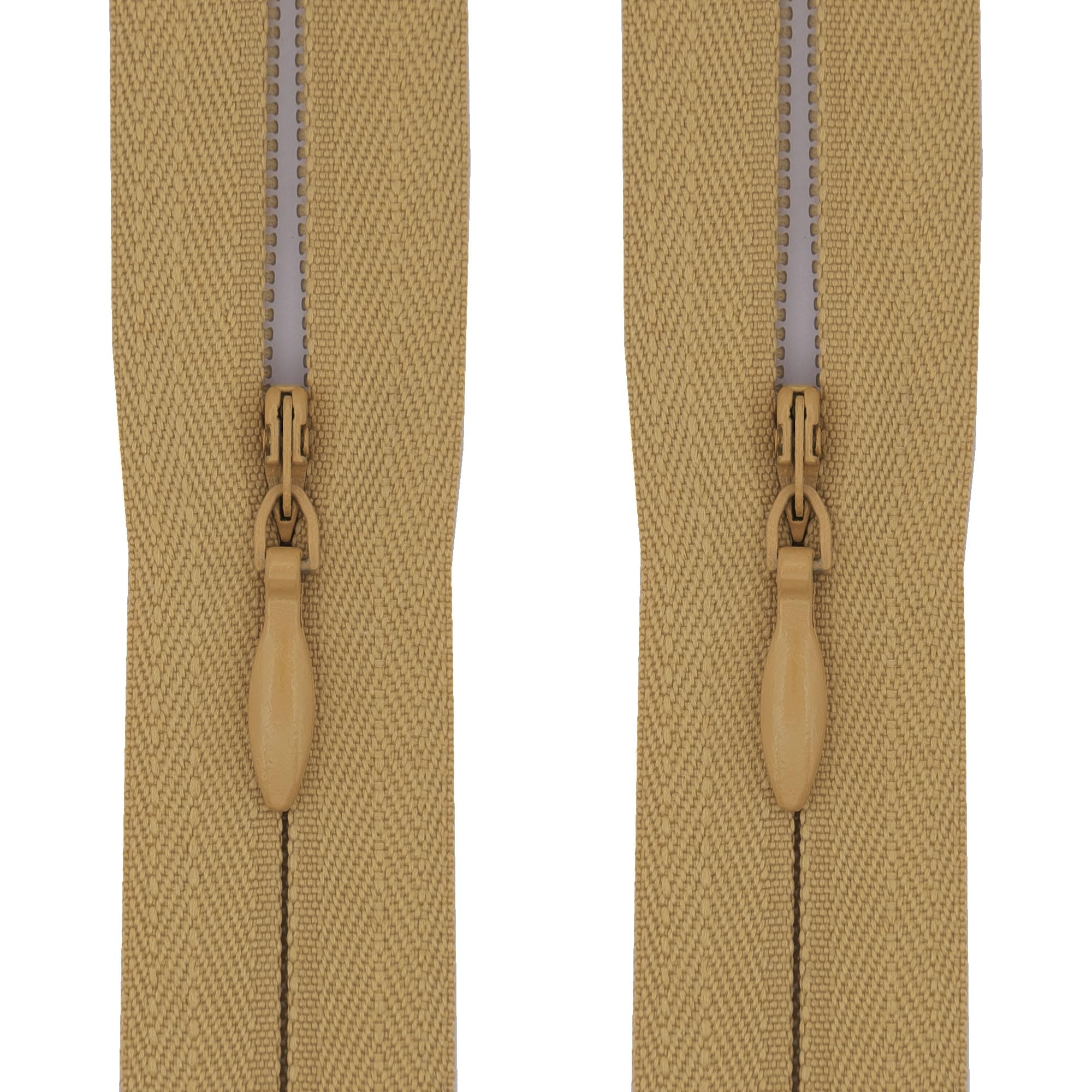 #3 Invisible Zips, 2 Pack, 8 Inch, Camel tan