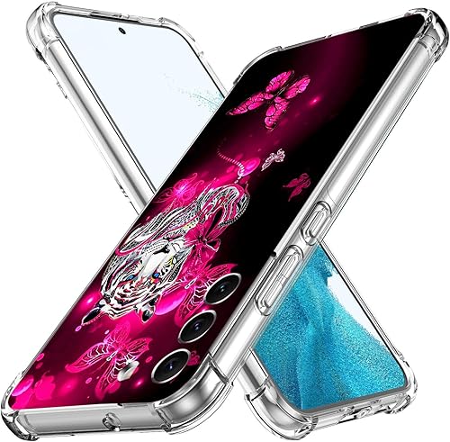 Miniatura 2 de Funda para Galaxy S23 FE, protección contra caídas de mariposa de tigre blanco, a prueba de golpes, carcasa protectora de cuerpo completo resistente